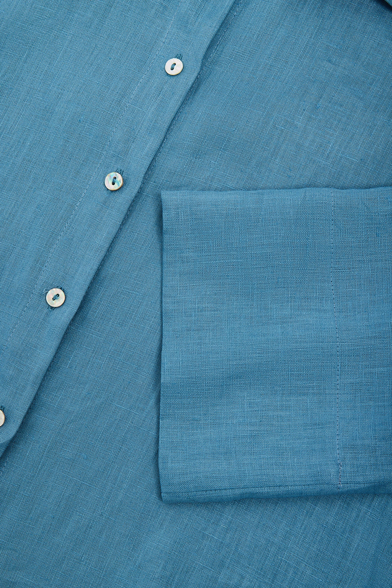 June Linen Shirt in Sky Blue