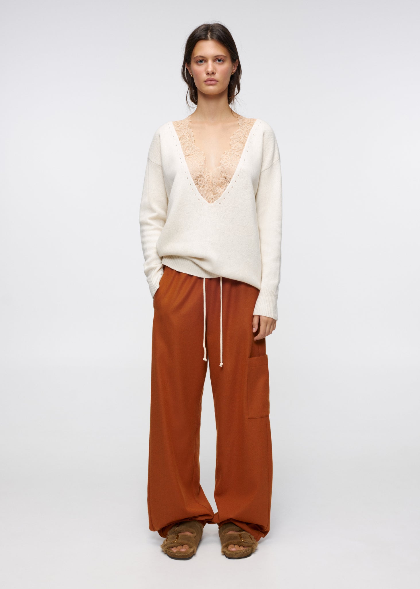 Pear Sweater with Lace