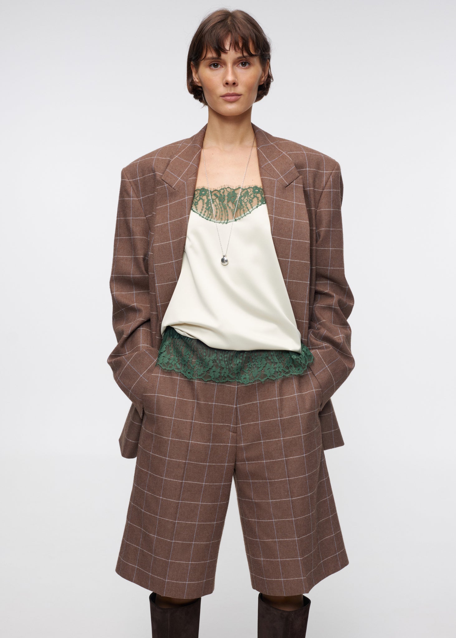 Sage Satin Top