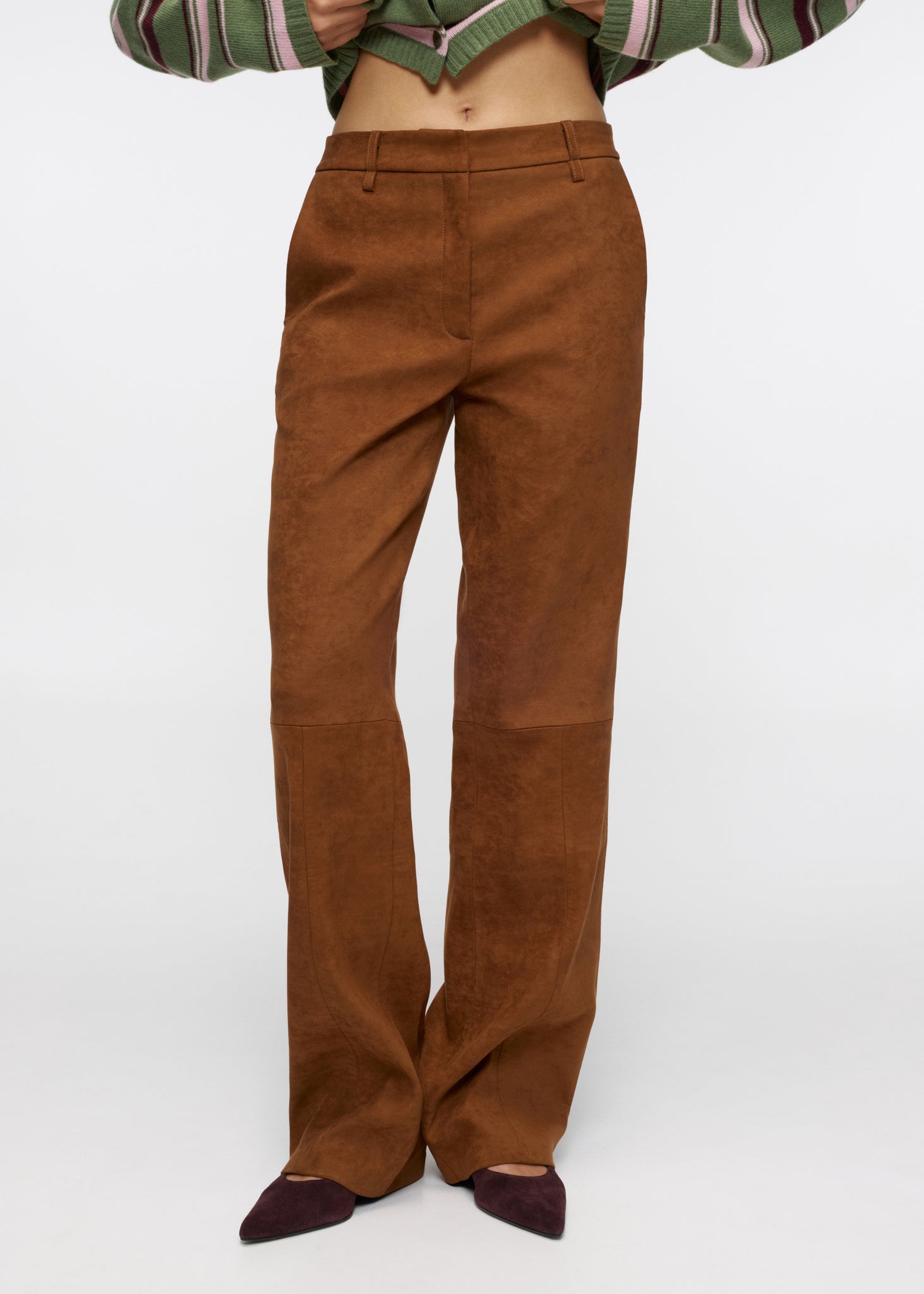Cognac Suede Trousers