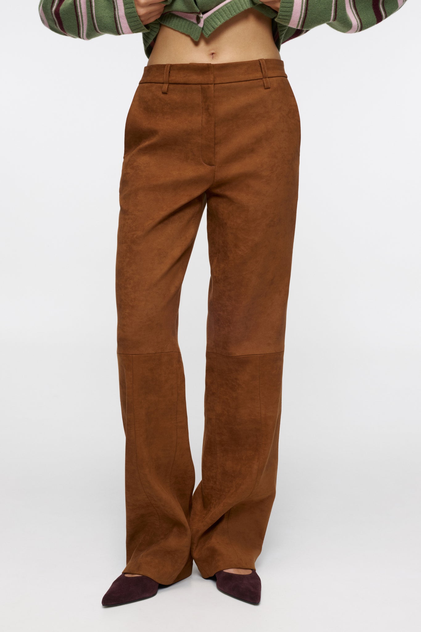 Cognac Suede Trousers
