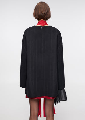 Eclipse Striped Wool Coat