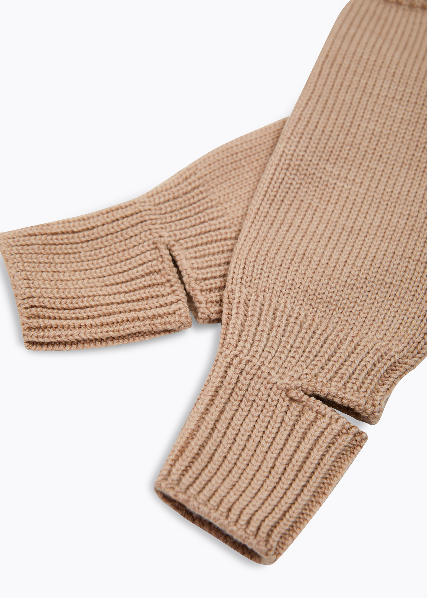 Wool Beige Mitts