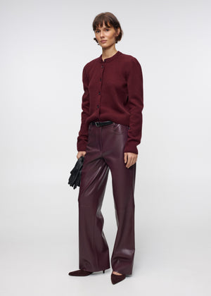 Autumn Wine Leather Pants