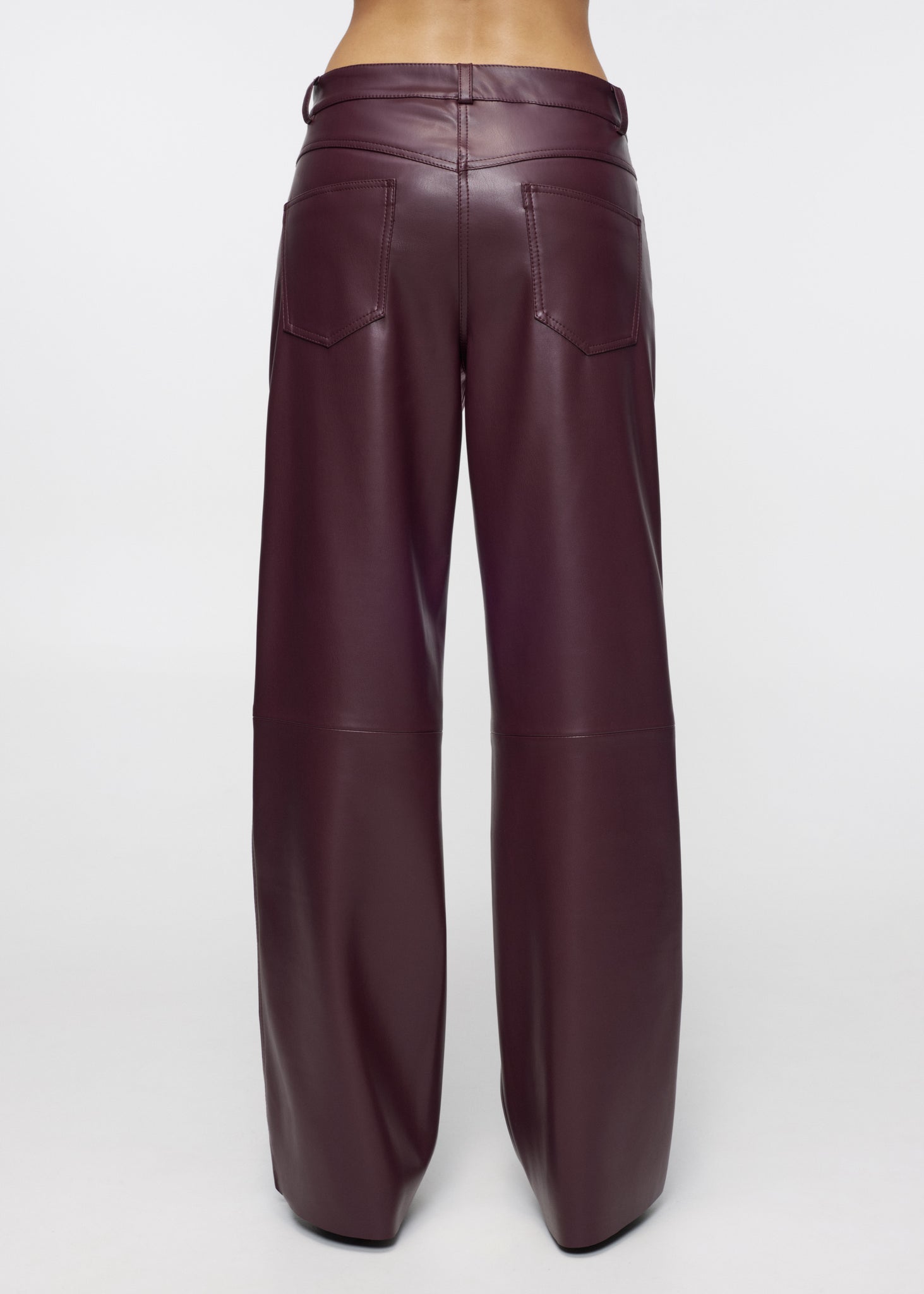 Autumn Wine Leather Pants