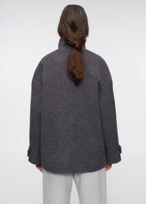 Misty Morning Stand Collar Coat