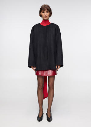 Eclipse Striped Wool Coat