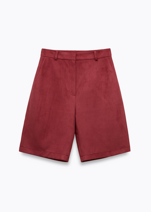 Raspberry Suede Shorts