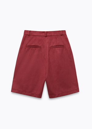 Raspberry Suede Shorts