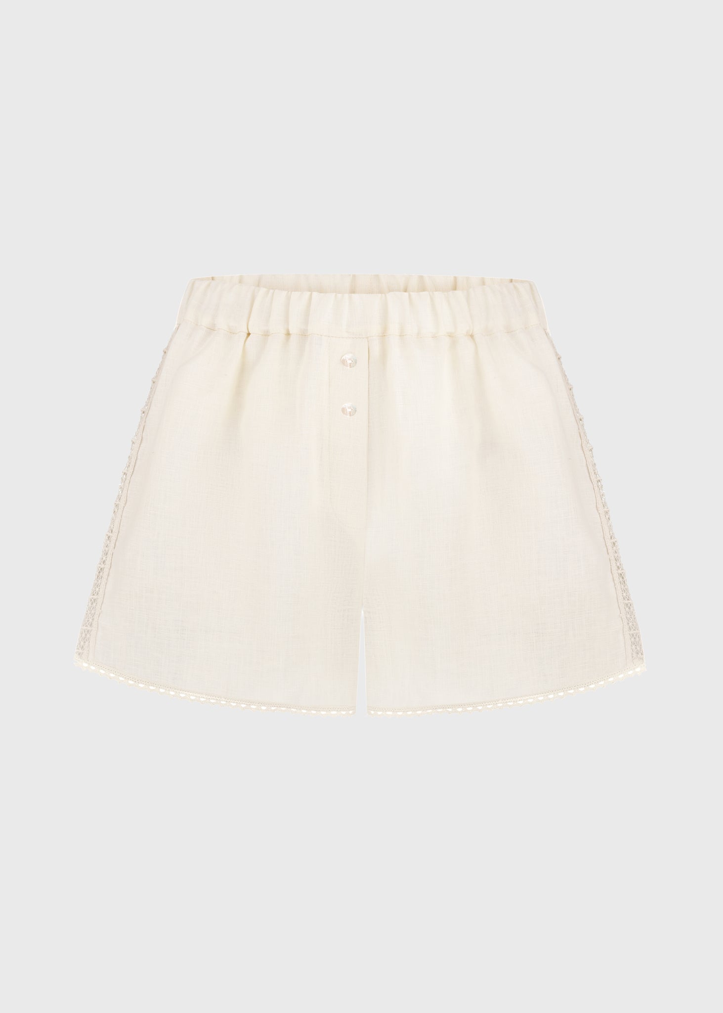 Milk Linen Shorts