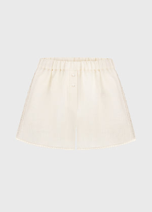 Milk Linen Shorts