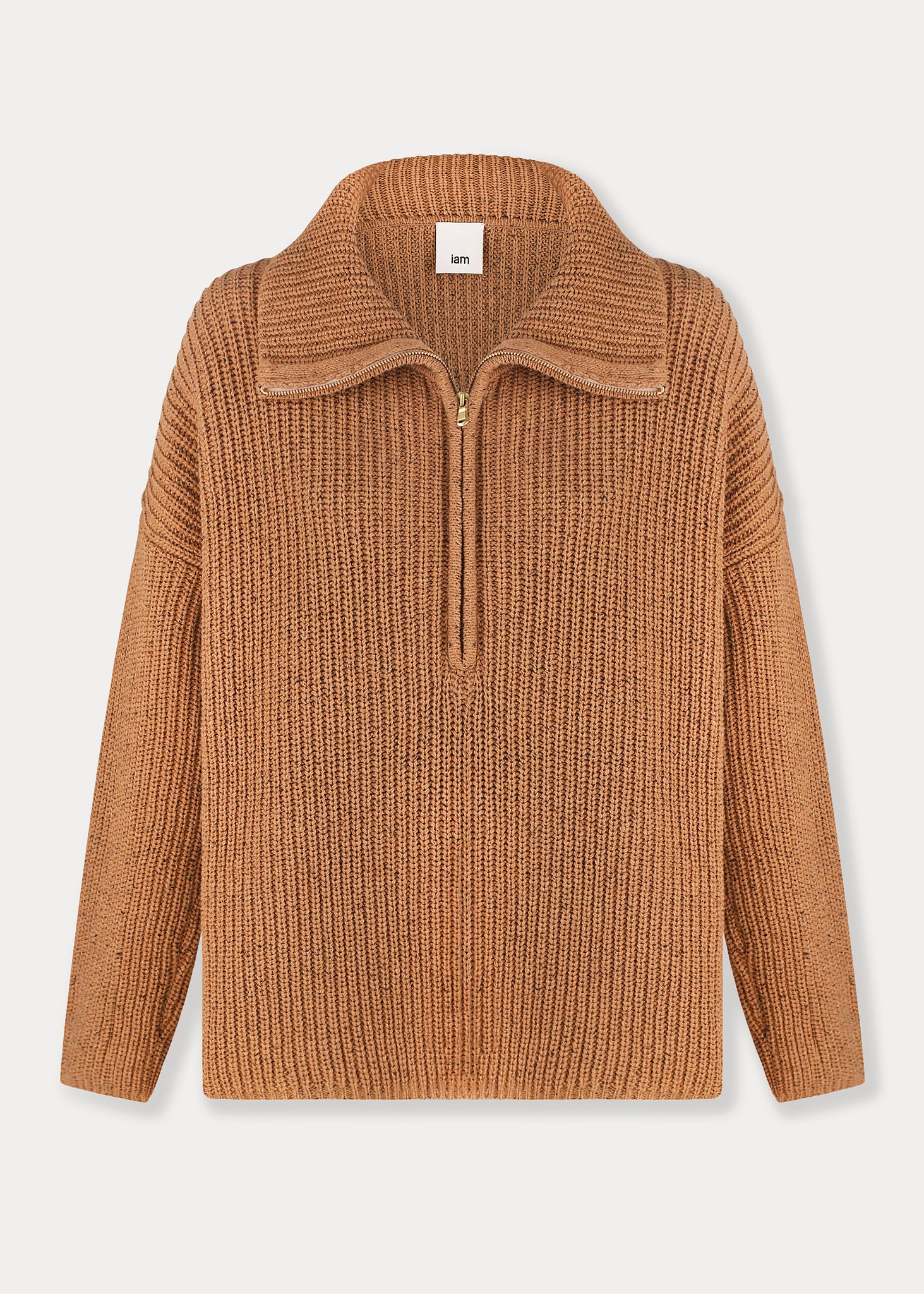 Zip Camel Sweater