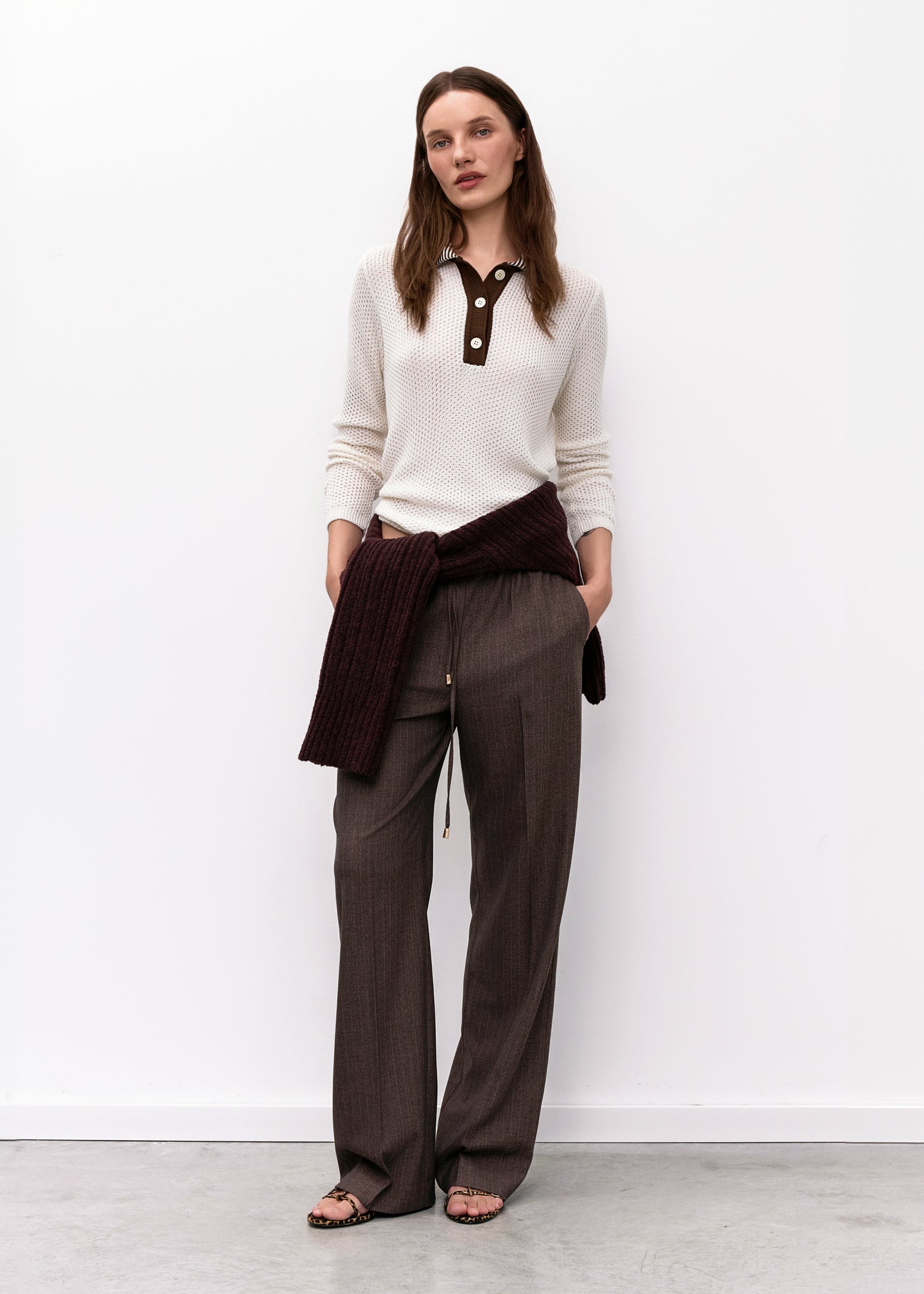 Striped Wool Pants