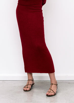 Knitted Raspberry Skirt