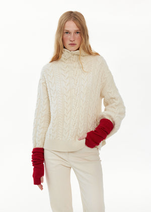 Braided Cashmere Sweater