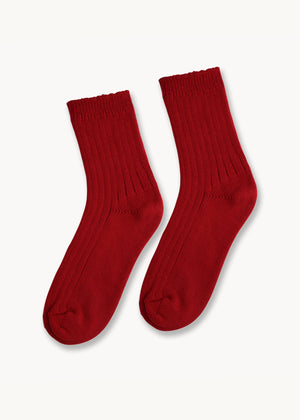 Red Winter Socks