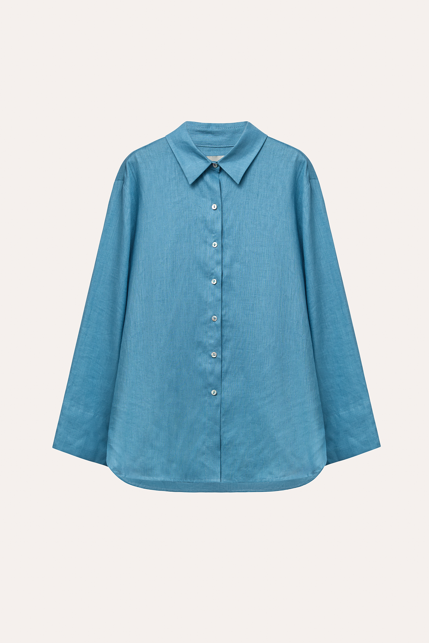 June Linen Shirt in Sky Blue