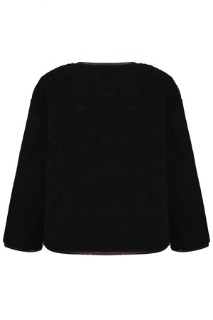 Teddy Fur Coat Black